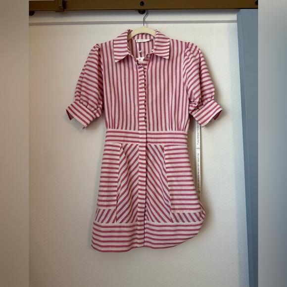 NWT VitaGrace Levante Cotton Blend Stripe Dress- XS/US 2 - Picture 4 of 11